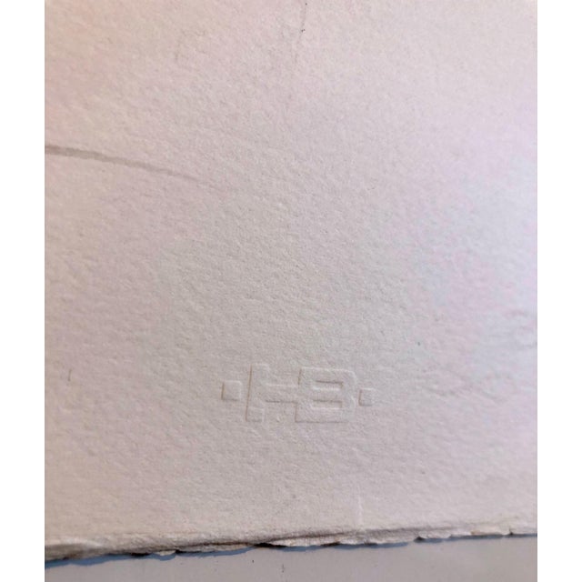 1980s Hans Burkhardt, California Abstract Expressionist Linocut Lithograph Ronald Reagan Political Art, 1986 For Sale - Image 5 of 10