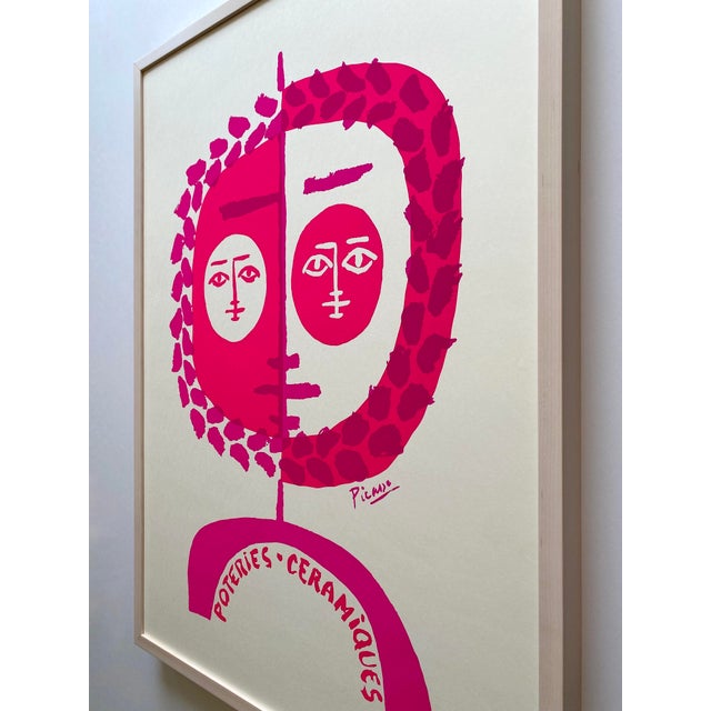 Pablo Picasso Vintage 1972 Mid Century Modernist Framed " Poteries-Ceramiques " French Exhibition Silkscreen Print For Sale - Image 15 of 18