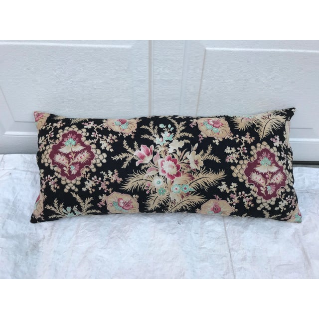 Custom made pillow from a vintage cotton textile featuring a Victorian era floral design. Purchased in France. Linen...
