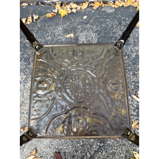 Late 20th Century Edwardian Revival Ornate Metal Plant Stand For Sale - Image 9 of 10