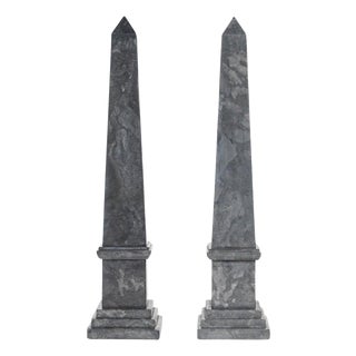 20th Century Napoleon III Marble Obelisks, Set of 2 For Sale