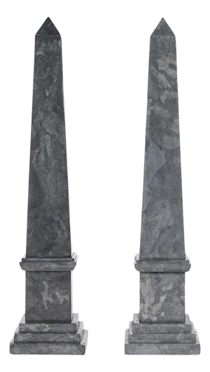 20th Century Napoleon III Marble Obelisks, Set of 2