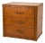 Luxury Tan Leather 3 Drawer Console, Handmade Leather Chest of Drawers, Vintage Trunk Style Nightstand, Brass Studded Storage Cabinet For Sale