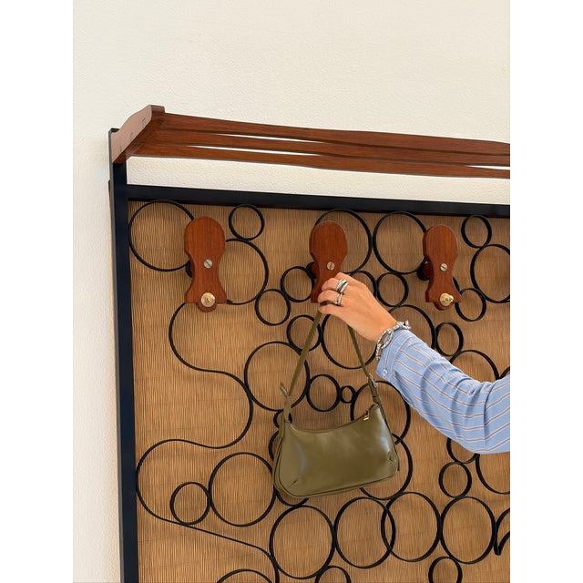 Hallway Coat Rack with Hat Rack, 1960s For Sale - Image 3 of 4