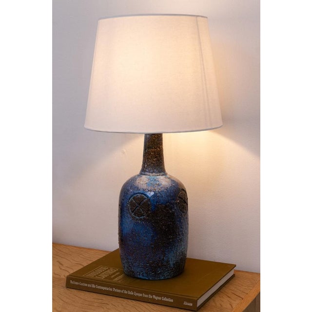 Brutalist Danish Handmade Stoneware Table Lamp by Sejer, 1970s For Sale - Image 16 of 18