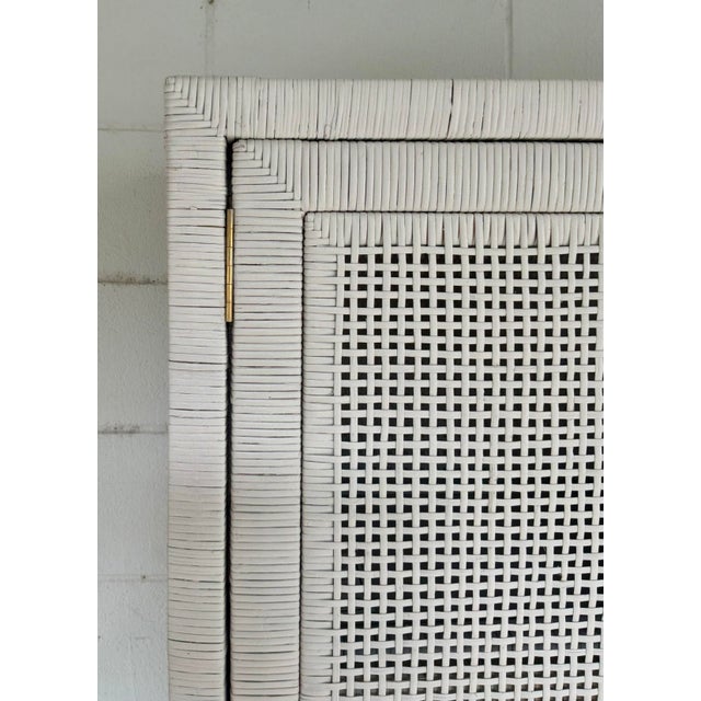 2020s Made Goods Modern Gray Rattan Isla Tall Cabinet For Sale - Image 5 of 6
