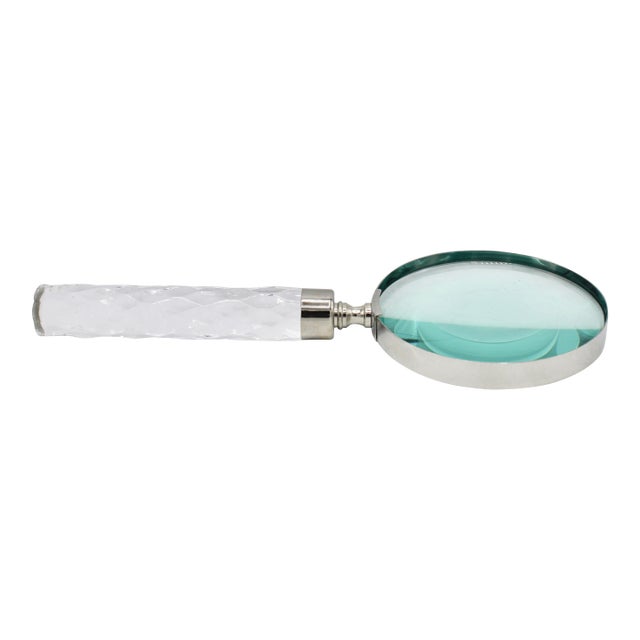 Vintage Lucite Handle Magnifying Glass For Sale