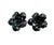 Contemporary Chanel Vintage Black Camellia Flower Clip on Earrings, A Pair For Sale - Image 3 of 4