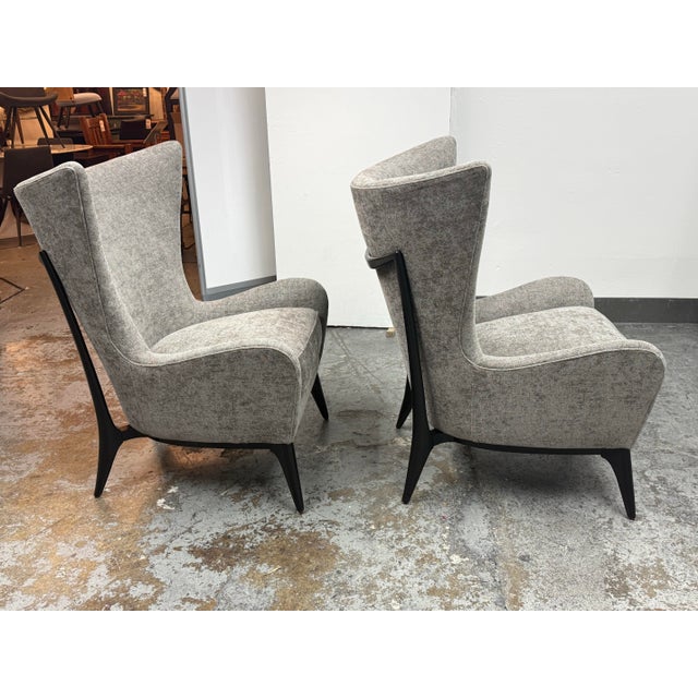 Caracole Whats New Pussycat Wingback Chairs, Pair For Sale In San Francisco - Image 6 of 12