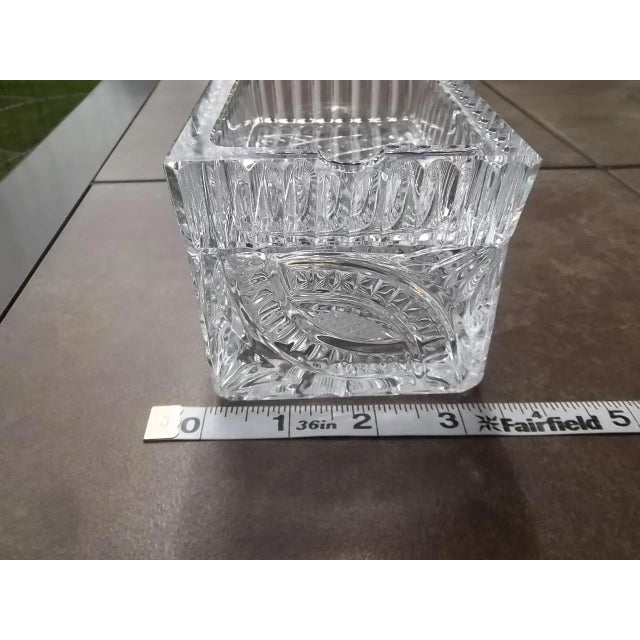 Vintage Cut Crystal Box Ashtray For Sale - Image 6 of 11