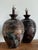 Mid-Century Modern Vintage Glazed Metallic Ceramic Lamps - Set of 2 For Sale - Image 3 of 18