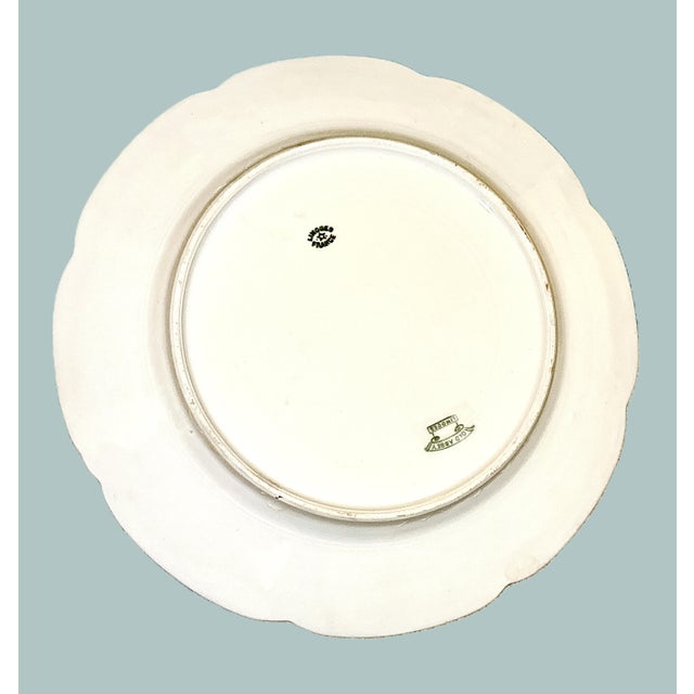 Early 20th Century French Limoges Old Abbey Porcelain Floral Dinner Plates - Set of 4 For Sale - Image 5 of 7