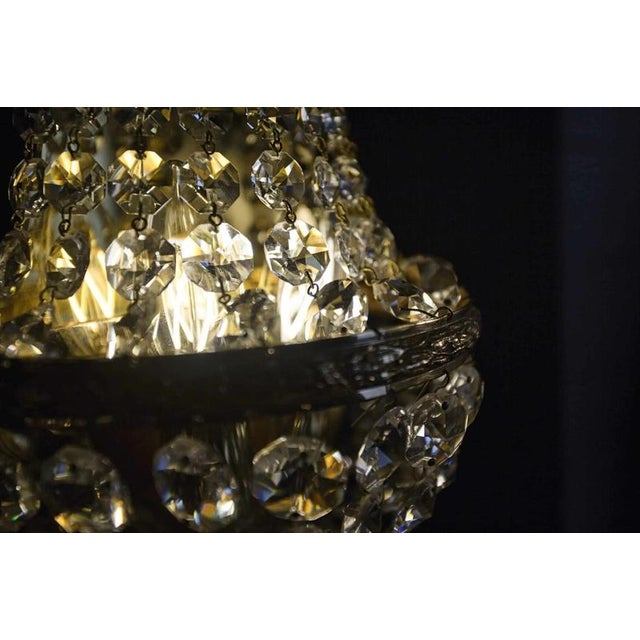 Metal Crystal and Brass Wall Lamps, Set of 2 For Sale - Image 7 of 8