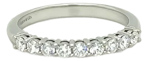 Tiffany & Co. Platinum Diamond Forever Band Ring 0.27ct 4.58g, Size 4