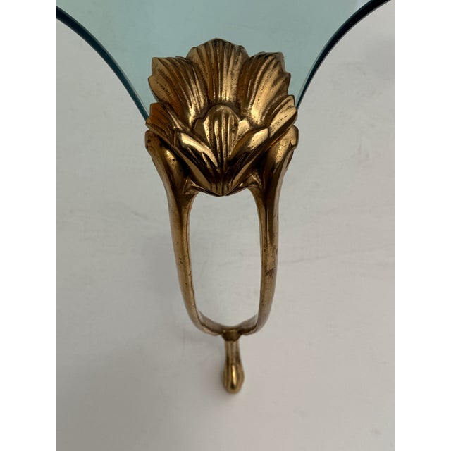 1970s Brass and Glass Coffee Table Manner of Maison Jansen For Sale - Image 9 of 12
