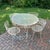 Russell Woodard Style Mid-Century Classic Parisian Patio Set, 5 Pieces For Sale - Image 9 of 12