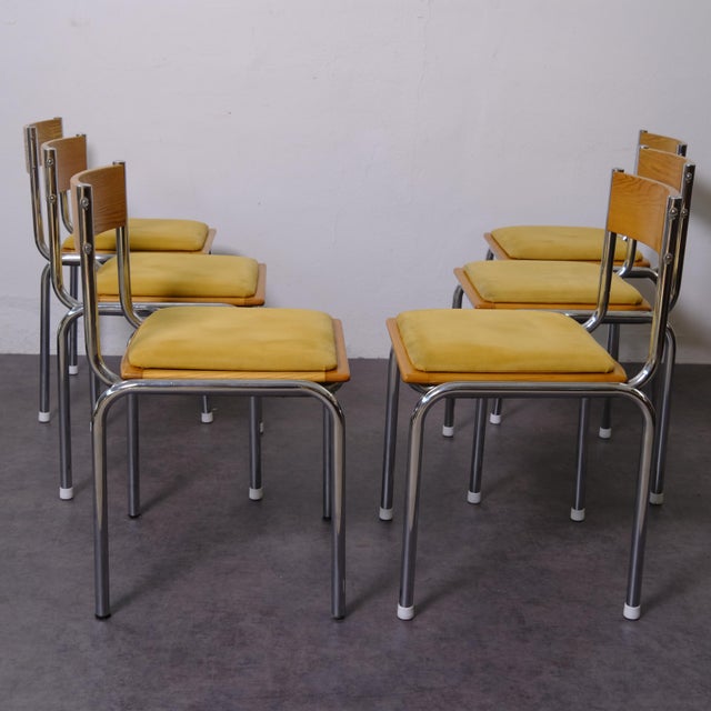 Kitchen Chairs in Wood and Metal from Ibisco, 1970s, Set of 6 For Sale - Image 15 of 18
