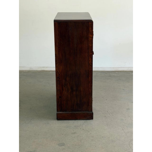 Vintage Carved Oak Armoire For Sale - Image 9 of 12
