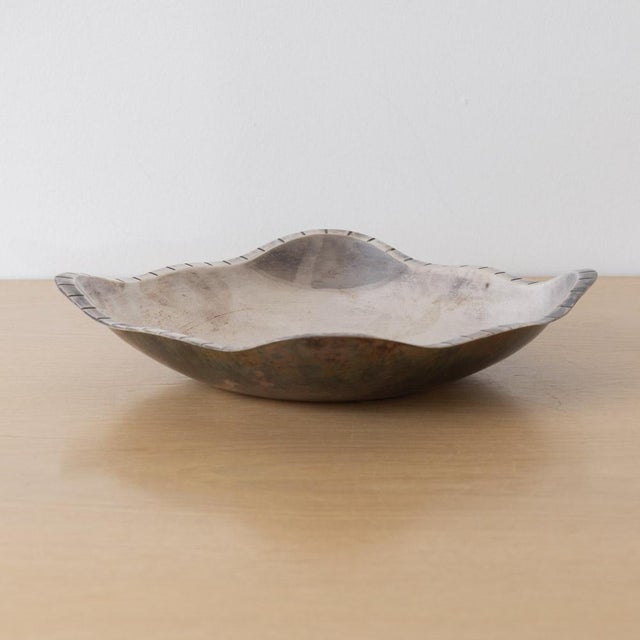 French 1930s French Alpaca Wavy Bowl For Sale - Image 3 of 11