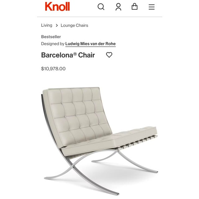 Pair of 1980s Authentic Knoll Studio Barcelona Chairs, Mies Van Der Rohe Ivory Leather For Sale - Image 11 of 13