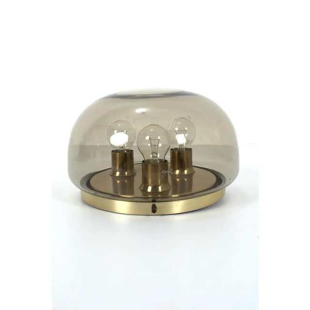 Vintage Brass Ceiling Lamp For Sale - Image 3 of 13