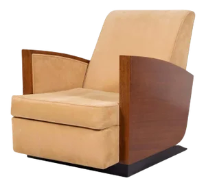 1930s French Art Deco Period Walnut Armchair or Lounge Chair