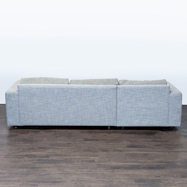 2010s West Elm Urban Modern Gray Sectional Sofa With Left-Facing Chaise For Sale - Image 5 of 7