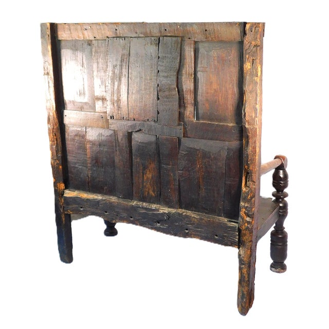 Wood Jacobean Carved Oak Settle, English, C. 1680 For Sale - Image 7 of 7