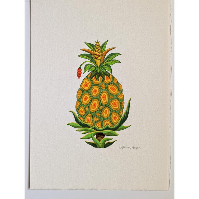 These are 4 pineapple botanicals with a modern flavor to them. they are newly painted on 100% conservation cotton 300...