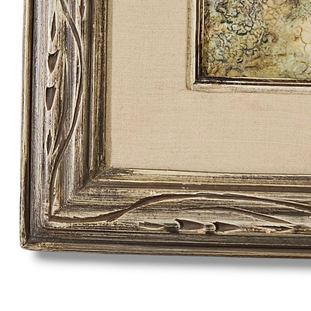 Gold Milanese Impressionist Heavy Impasto Floral Painting, Mid-20th Century Signed For Sale - Image 8 of 12