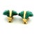 Vintage 1970s 18k Gold Carved Malachite Sculptural Clip-on Earrings, Pair For Sale In Miami - Image 6 of 15