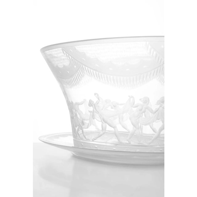 - Very rare glass vase - Model Slöjdansen - Designed by Simon Gate - Produced by Orrefors in Sweden - Signed Orrefors Gate...