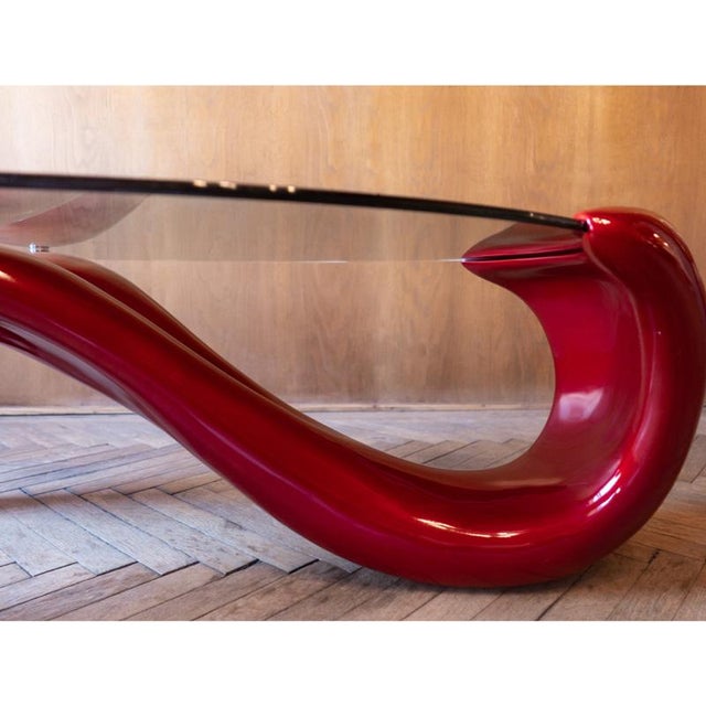 Postmodern Red Coffee Table, 1980s For Sale - Image 6 of 15