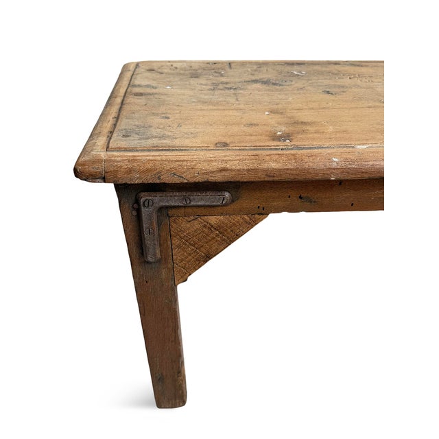 Vintage Teak School Bench For Sale In Los Angeles - Image 6 of 6