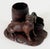Antique 19th C Black Forest Hand Carved Smoker's Stand/Cigar Caddy Dog W/Barrel & Bucket. Carved Dogs on Cigar Caddy's are...