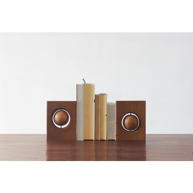 Mid-Century Modern Mid-Century Modern Wooden Bookends, 1960s, Set of 2 For Sale - Image 3 of 7