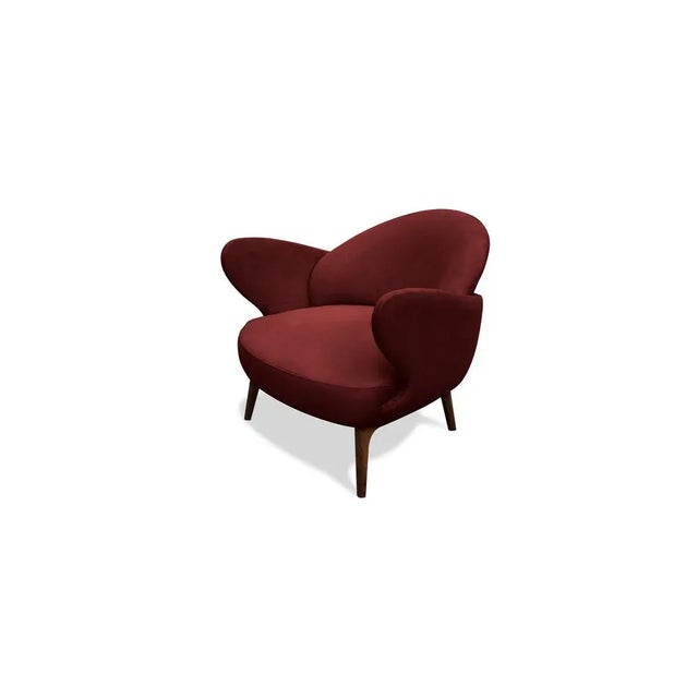Wood Cinnabar Armchair by Alma De Luce For Sale - Image 7 of 7