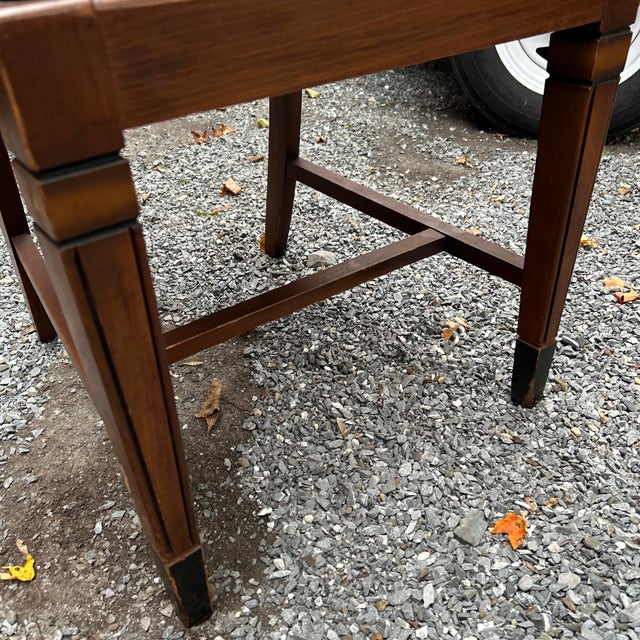 1930s Art Deco Waterfall Walnut Dining Chairs - Set of 6 For Sale - Image 9 of 11