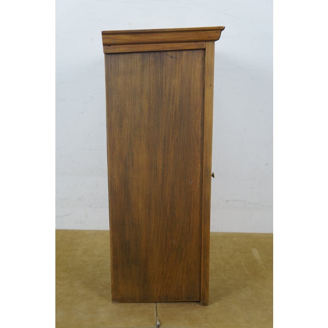Brown Antique Victorian Oak Apothecary Medicine Curio Display Cabinet Cupboard 23" For Sale - Image 8 of 18