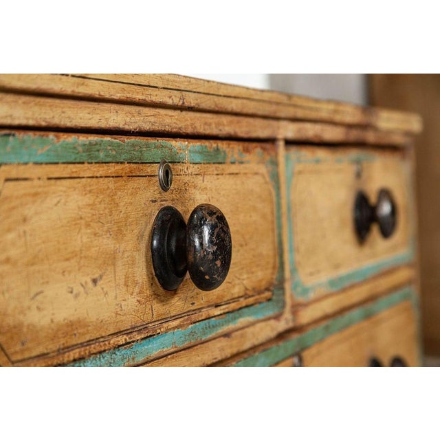 Regency English Painted Pine Chest Drawers, 1810 For Sale - Image 10 of 14