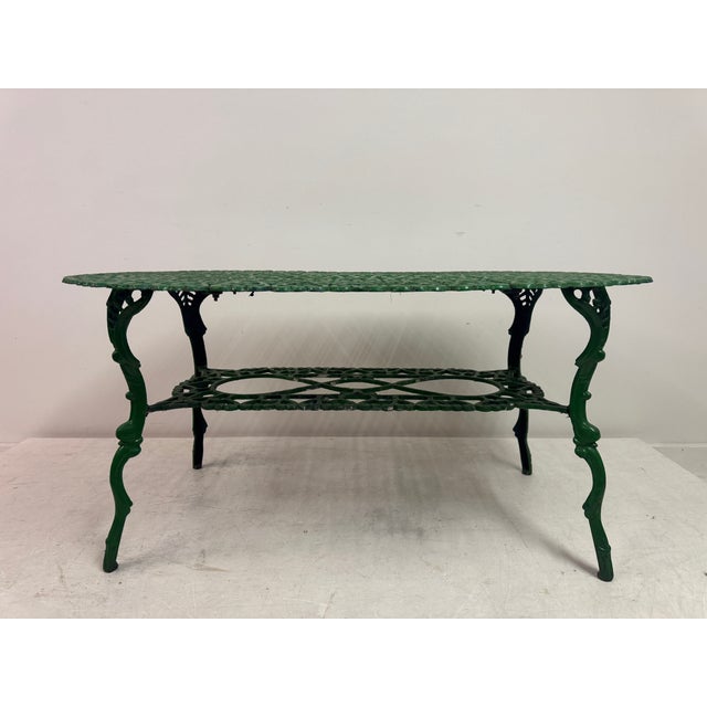 Green Vintage Garden Table with Chairs in Oak by De Puydt, Belgium, 1950s, Set of 5 For Sale - Image 8 of 18