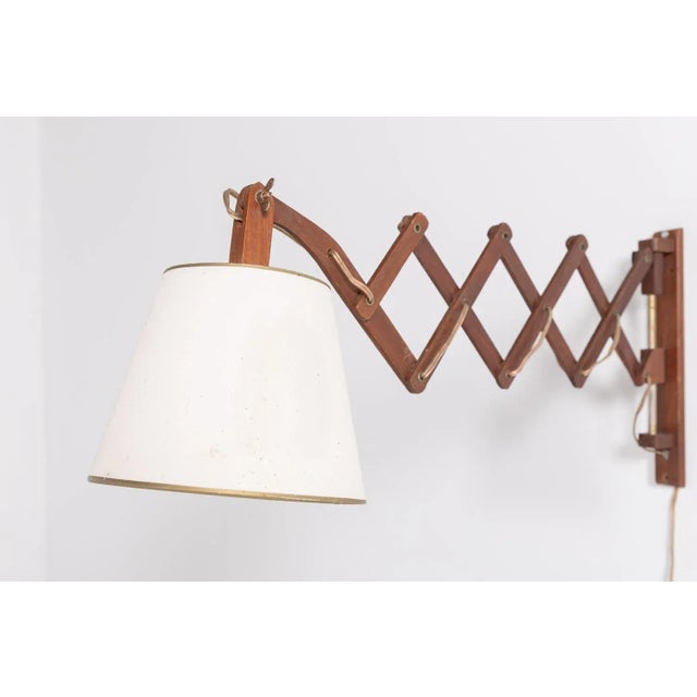 Scandinavian Scissors Wall Lamp, 1960s For Sale - Image 6 of 8