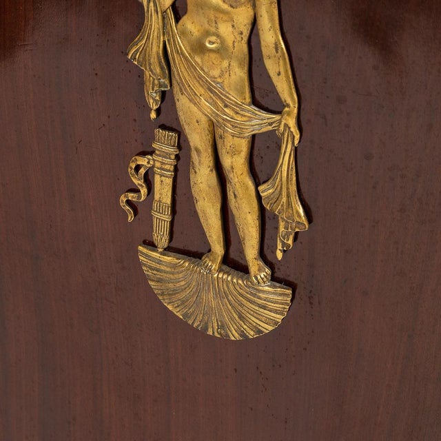 19th Century French Empire Style Ormolu Mounted Wood & Marble Pedestal, 1890s For Sale - Image 16 of 18