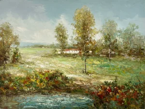 Impressionistic Landscape Original Oil Painting