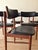 A beautifully restored set of six Danish dining chairs, crafted in Denmark during the 1960s. The chairs feature elegant,...