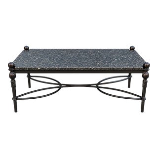 Michael Taylor Montecito Outdoor #2080 Cocktail Table W/ Stone Top For Sale