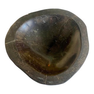 Carved Petrified Wood Bowl Catchall For Sale