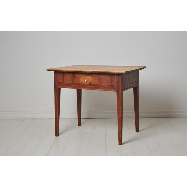 Small Swedish Folk Art Country Table For Sale - Image 3 of 14