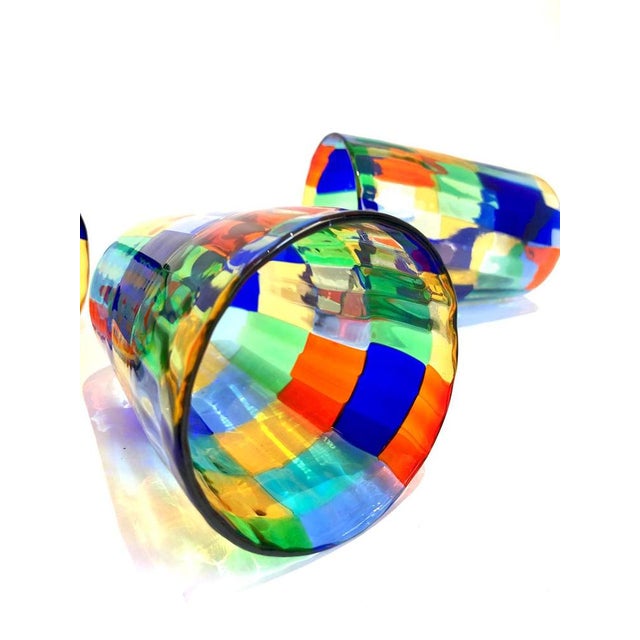 Murano Pezzati Cocktail Glasses in the Style of Venini, 2004, Set of 6 For Sale - Image 11 of 17