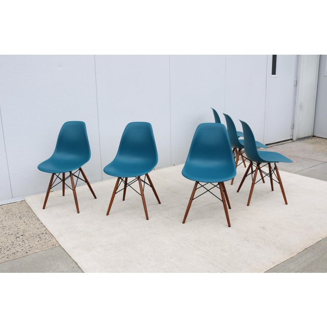 MCM Herman Miller Eames Molded Plastic Dining Chairs Dowel Base DSW - Set of 6 For Sale - Image 11 of 18